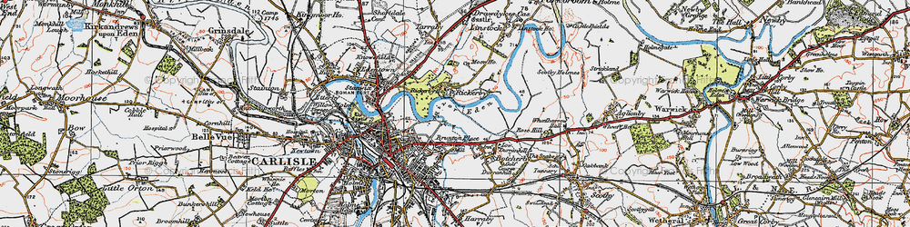 Old map of Rickerby in 1925