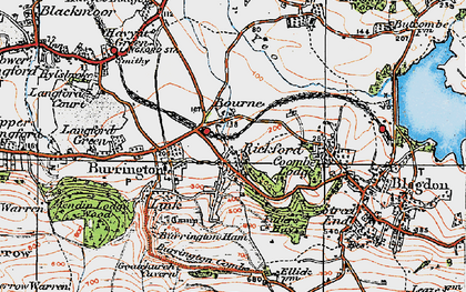 Old map of Rickford in 1919