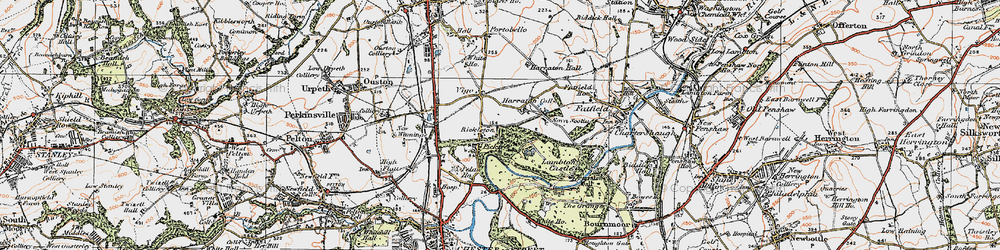 Old map of Picktree in 1925