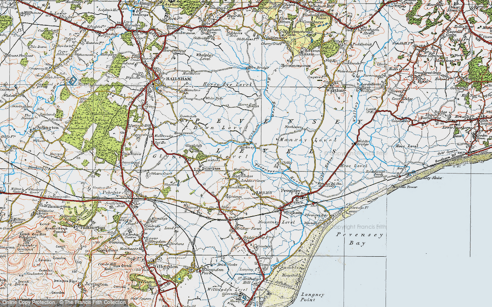 Old Map of Rickney, 1920 in 1920