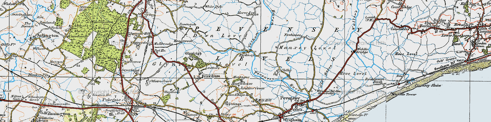 Old map of Rickney in 1920