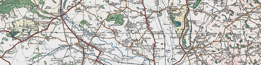 Old map of Riddle, The in 1920