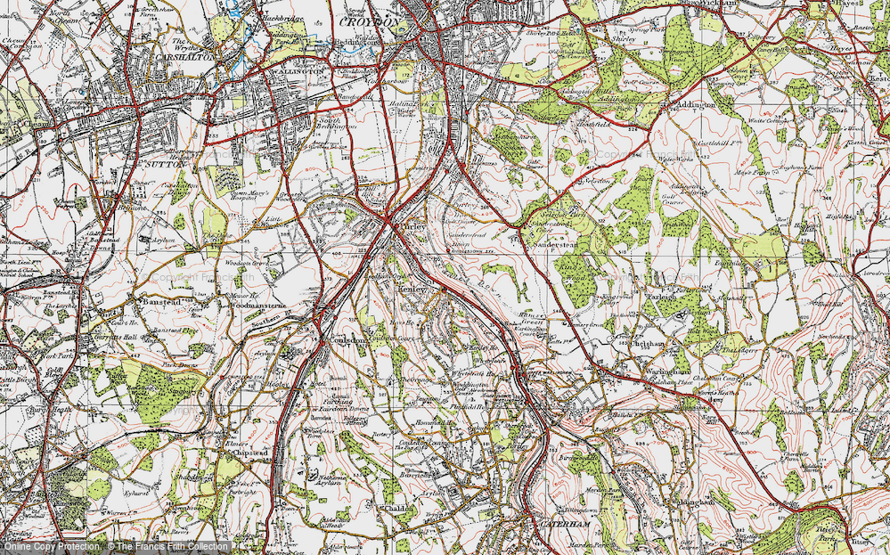 Old Map of Riddlesdown, 1920 in 1920