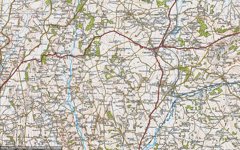 Old Map of Ridge, 1919 in 1919