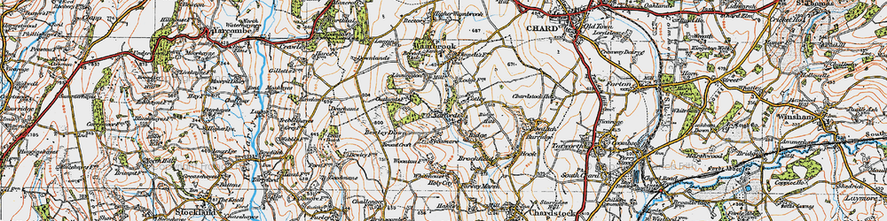 Old map of Ridge in 1919