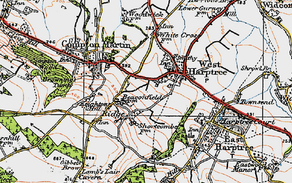 Old map of Ridge in 1919