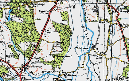 Old map of Ridge in 1919