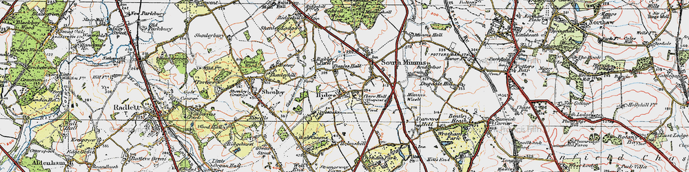 Old map of Ridge in 1920