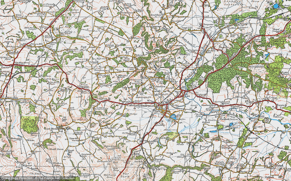 Old Map of Ridge Common, 1919 in 1919