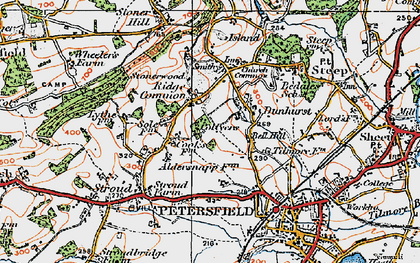 Old map of Ridge Common in 1919