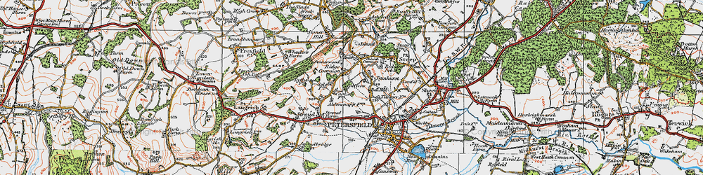 Old map of Ridge Common in 1919