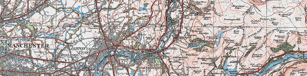Old map of Ridge Hill in 1924
