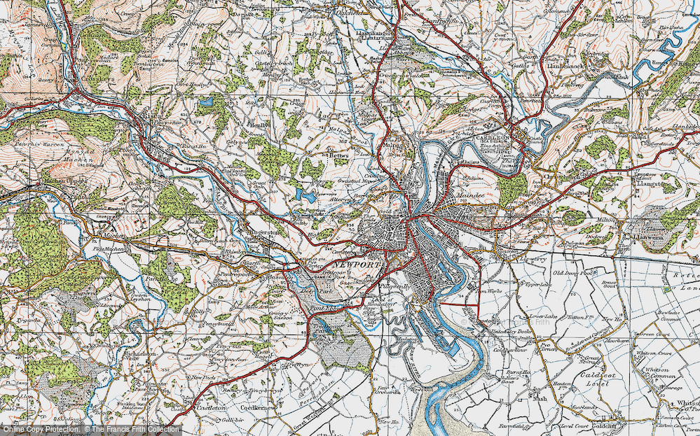 Old Map of Ridgeway, 1919 in 1919