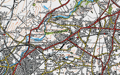 Old map of Ridgeway in 1919