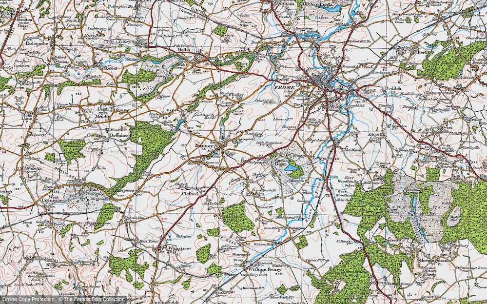 Old Map of Ridgeway, 1919 in 1919