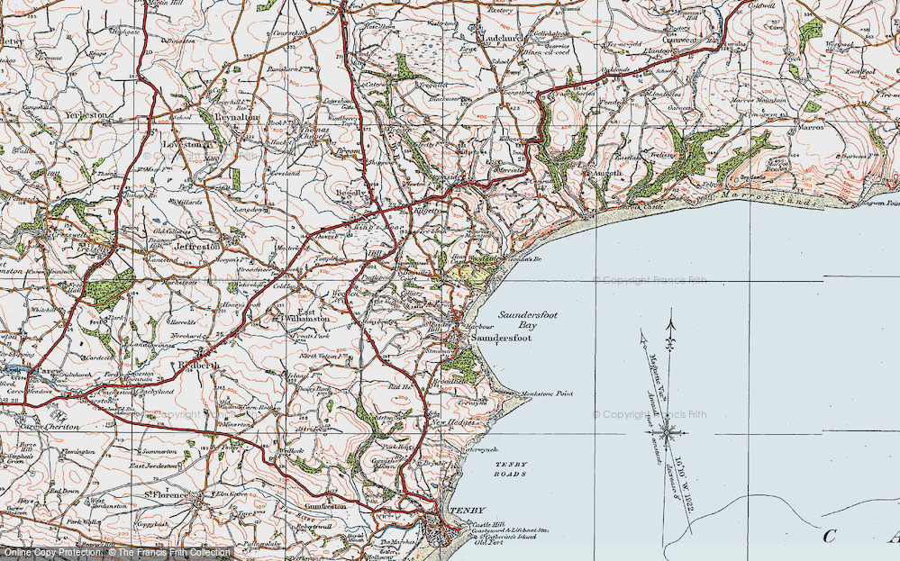 Old Map of Ridgeway, 1922 in 1922