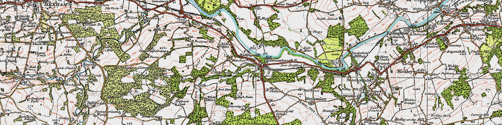Old map of Riding Mill in 1925