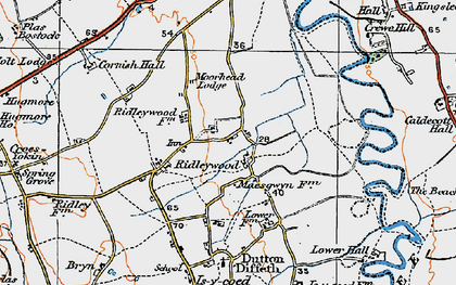 Old map of Ridleywood in 1921