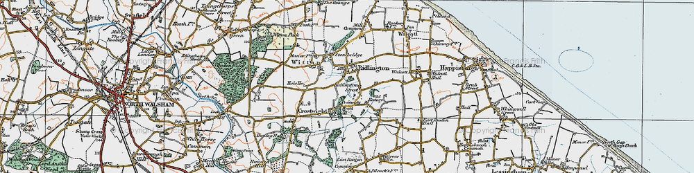 Old map of Crostwight in 1922