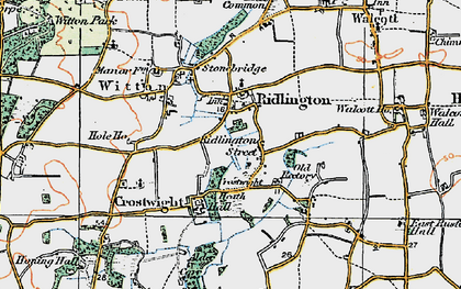 Old map of Ridlington Street in 1922