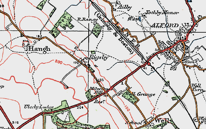 Old map of Well Grange in 1923