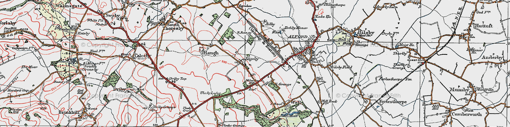 Old map of Well Grange in 1923