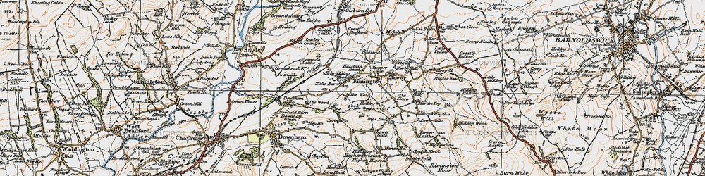 Old map of Rimington in 1924