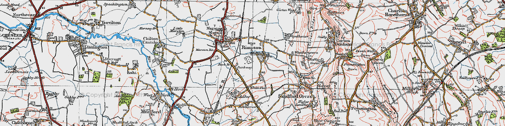 Old map of Rimpton in 1919
