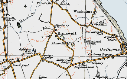 Old map of Rimswell in 1924