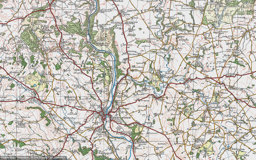 Old Map of Rindleford, 1921 in 1921