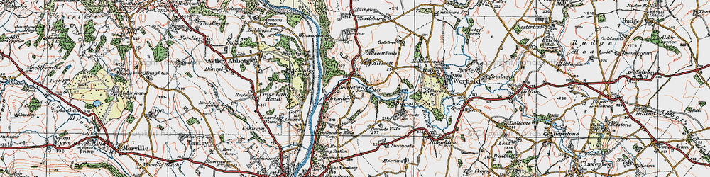 Old map of Rindleford in 1921