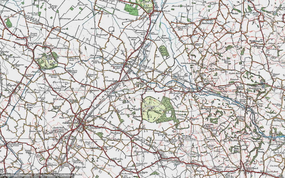 Old Map of Ring o' Bells, 1923 in 1923