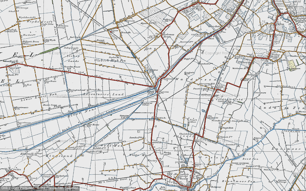 Old Map of Ring's End, 1922 in 1922