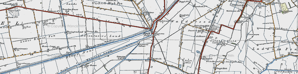Old map of Ring's End in 1922