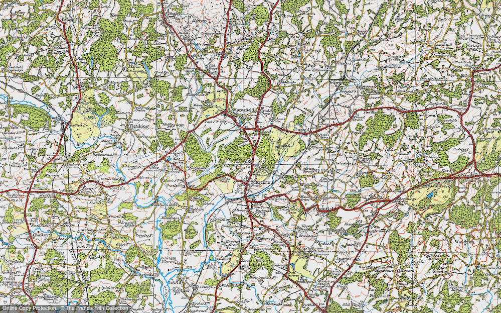 Old Map of Ringles Cross, 1920 in 1920