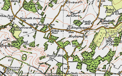 Old map of Black Post in 1921
