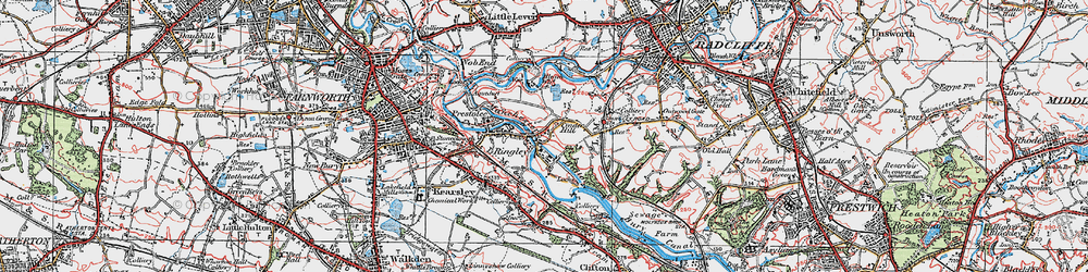 Old map of Ringley in 1924