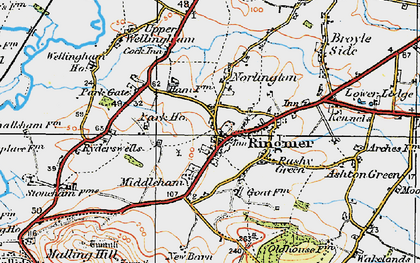 Old map of Ringmer in 1920