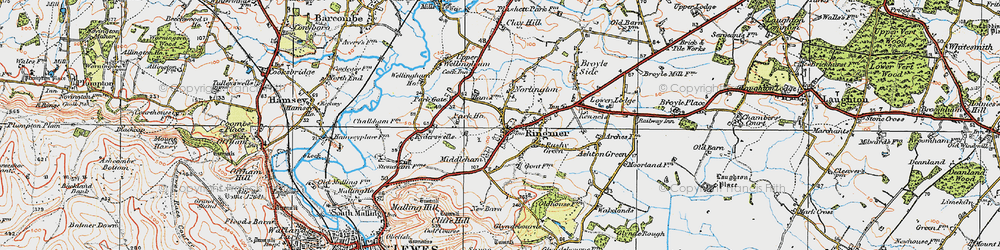 Old map of Ringmer in 1920