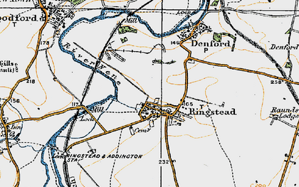 Old map of Ringstead in 1920