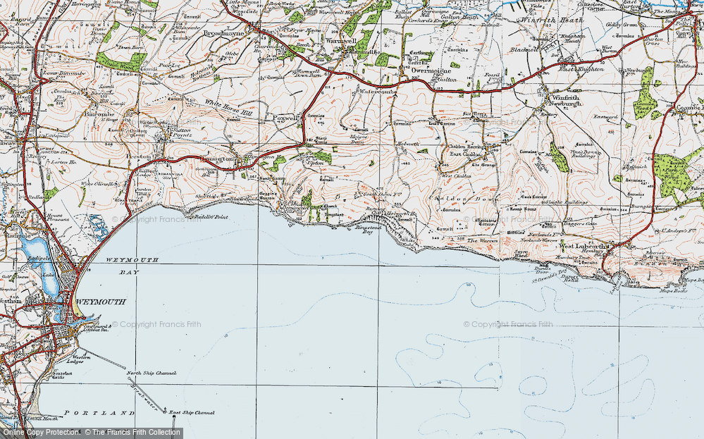 Old Map of Ringstead Bay, 1919 in 1919