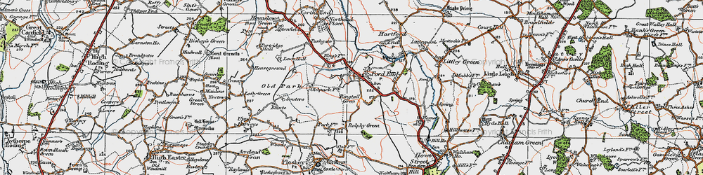 Old map of Ringtail Green in 1919