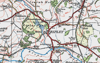 Old map of Ripley in 1925