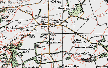 Old map of Braffords Hall in 1924