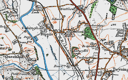Old map of Ripple in 1920