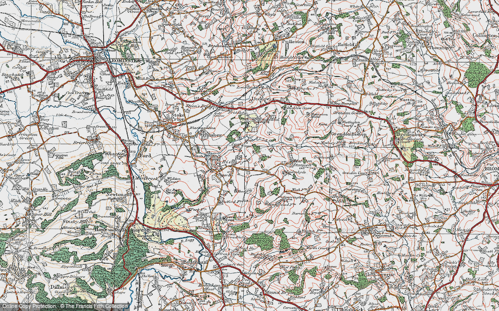 Old Map of Historic Map covering Buckland in 1920