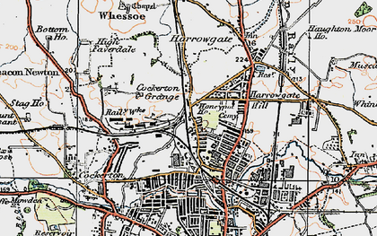 Old map of Rise Carr in 1925