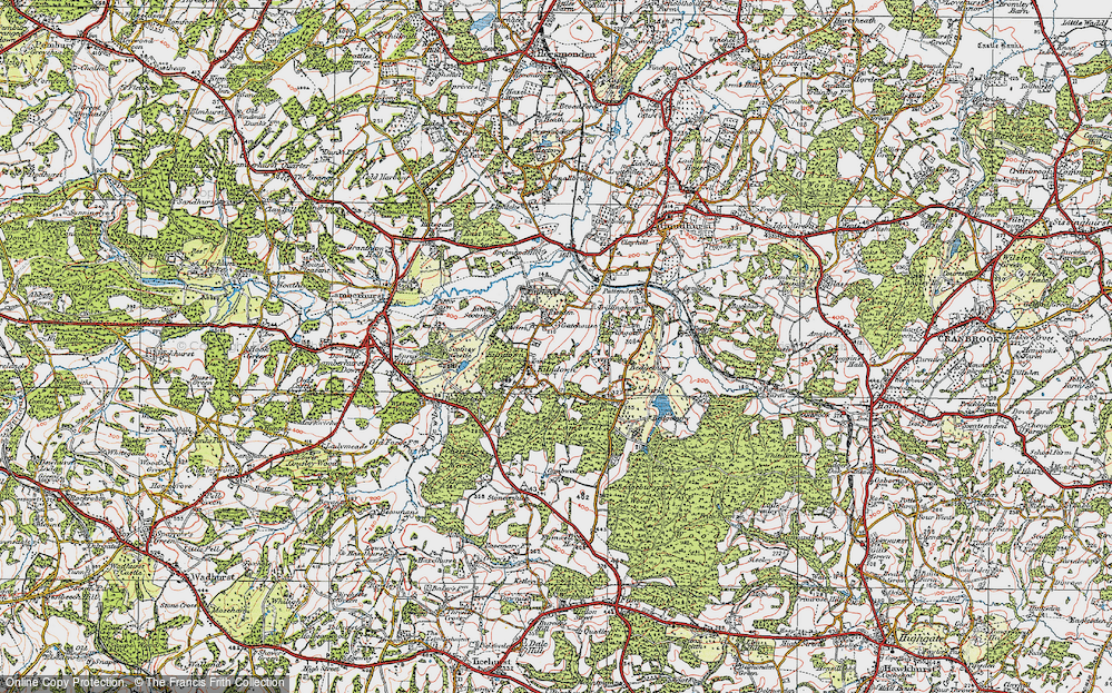 Old Map of Riseden, 1920 in 1920