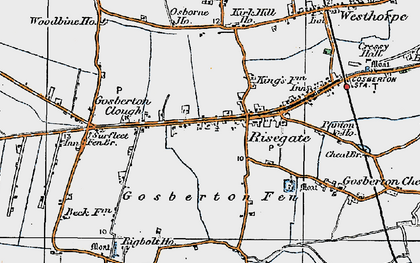 Old map of Risegate in 1922