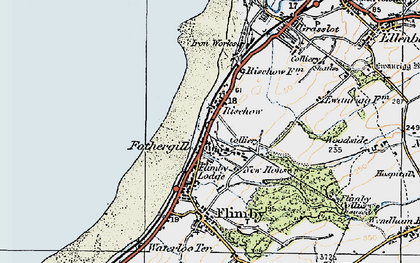 Old map of Risehow in 1925